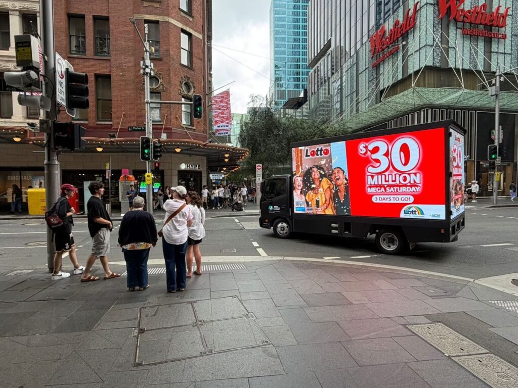 Mobile digital billboard truck